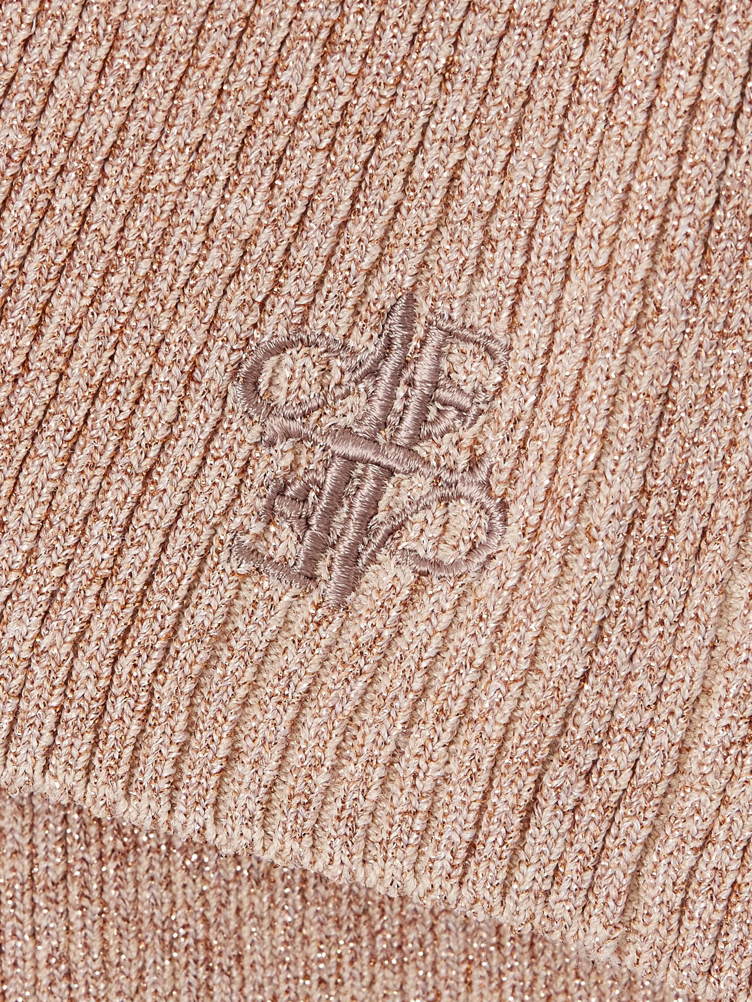 Breeze metallic ribbed-knit tank Rose gold - 4