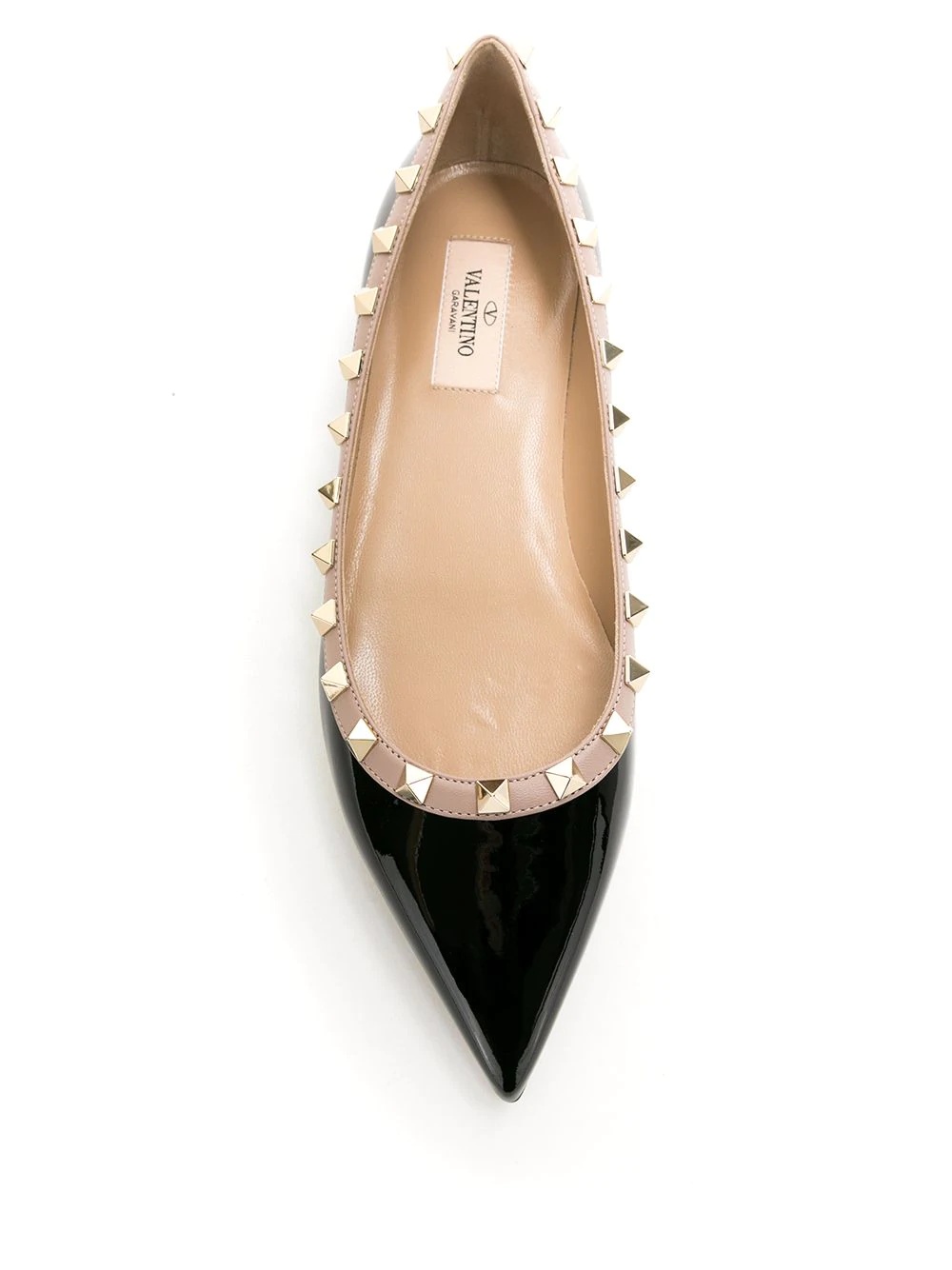 Rockstud slip-on ballerina shoes - 4