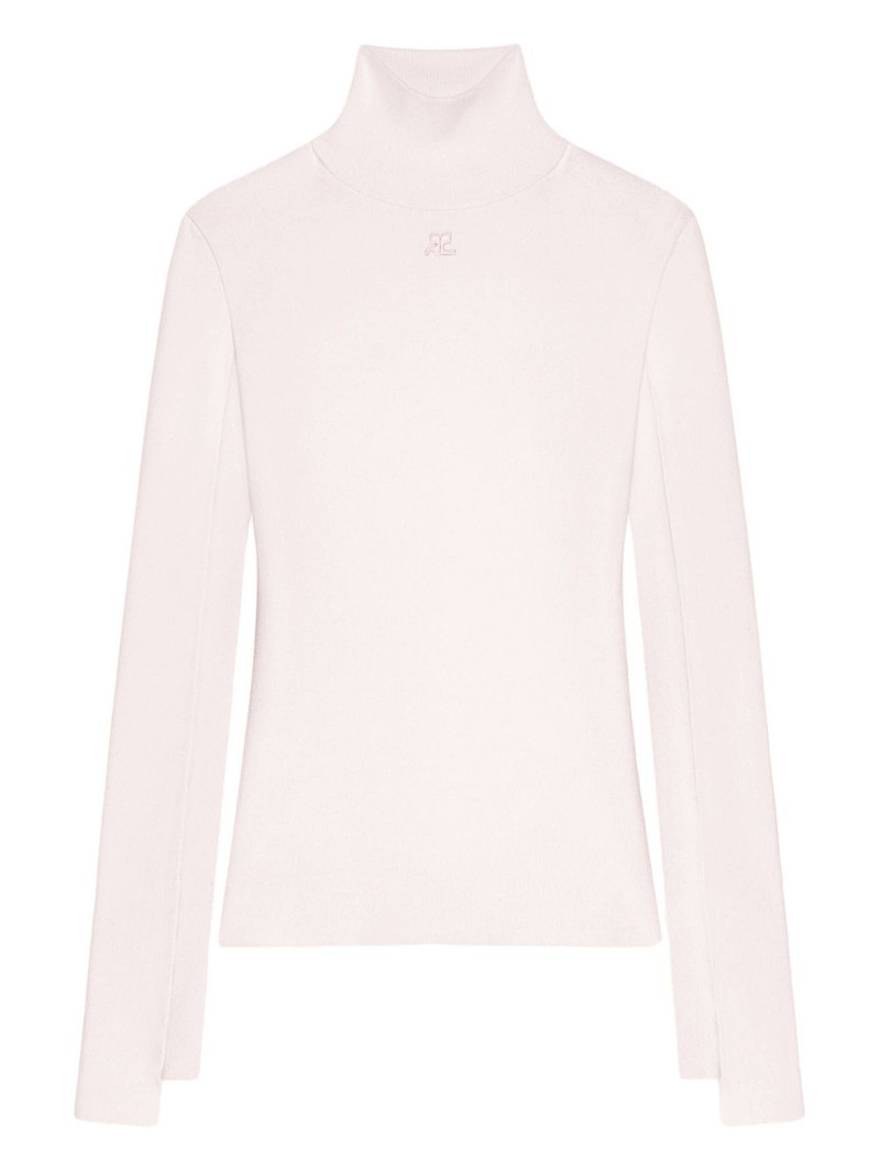 mock-neck interlock sweater 1