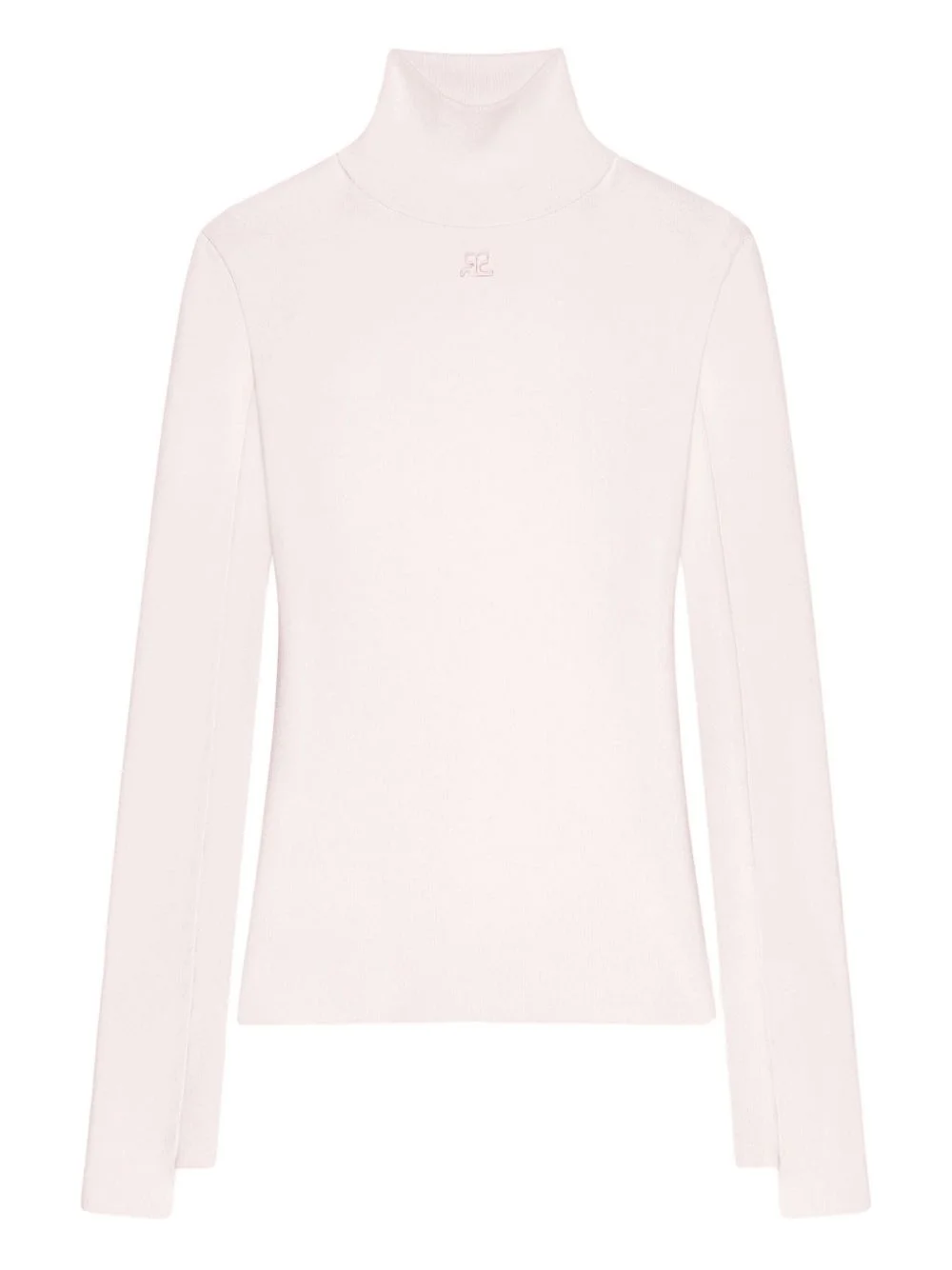 mock-neck interlock sweater - 1