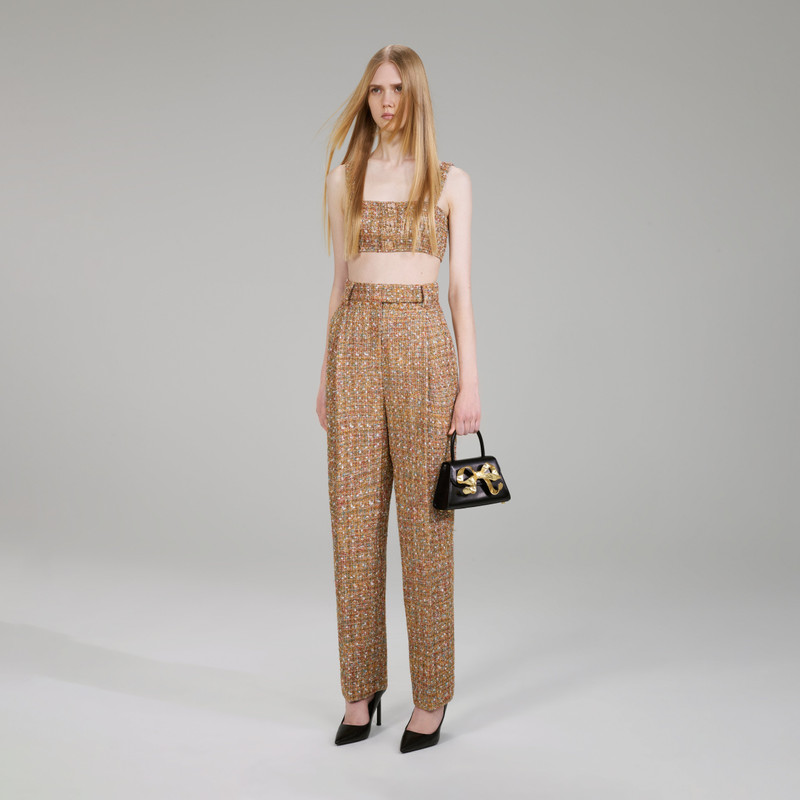 Gold Tinsel Bouclé Trousers 2