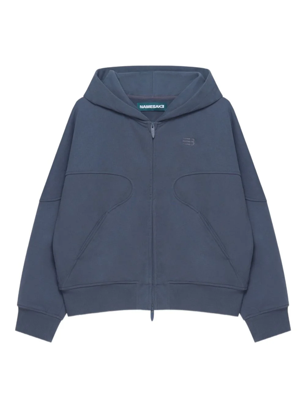 panelled zip hoodie - 1
