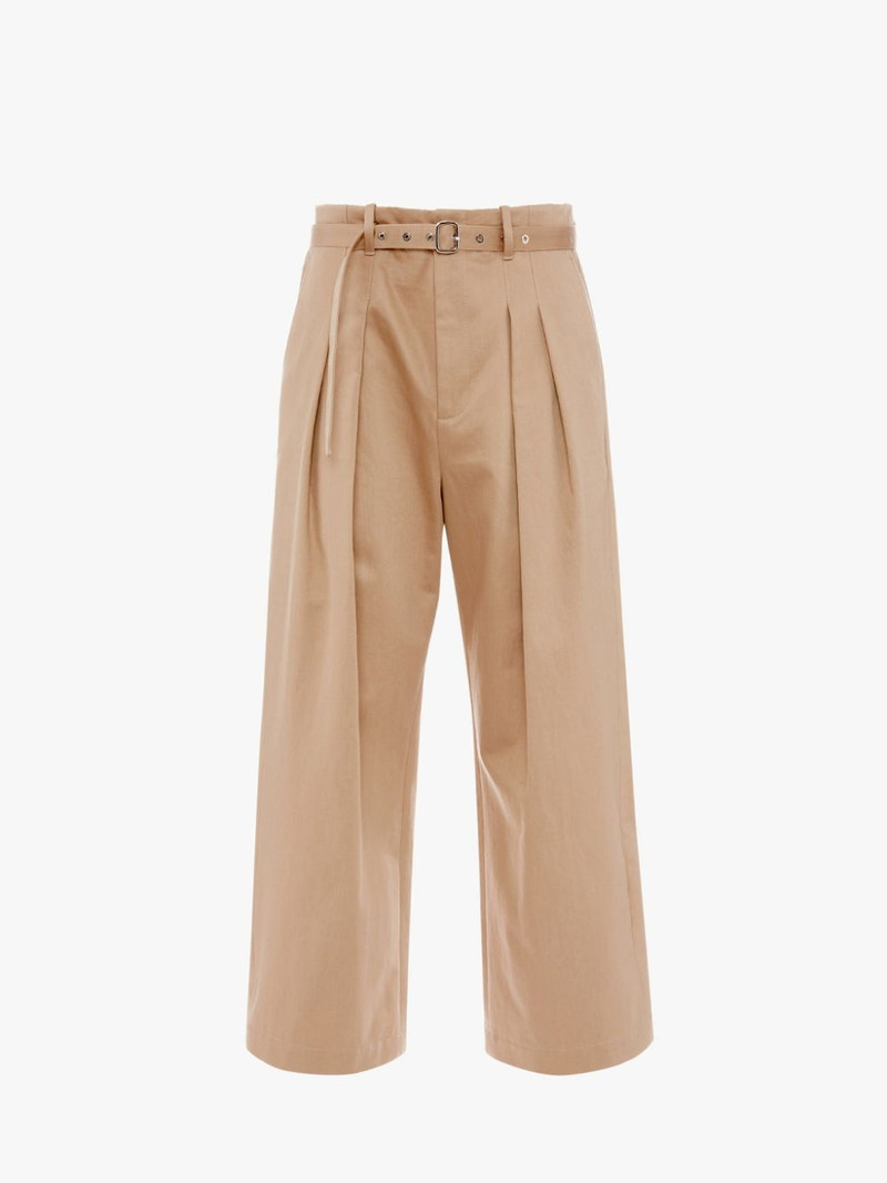WIDE LEG PLEAT FRONT TROUSERS 1