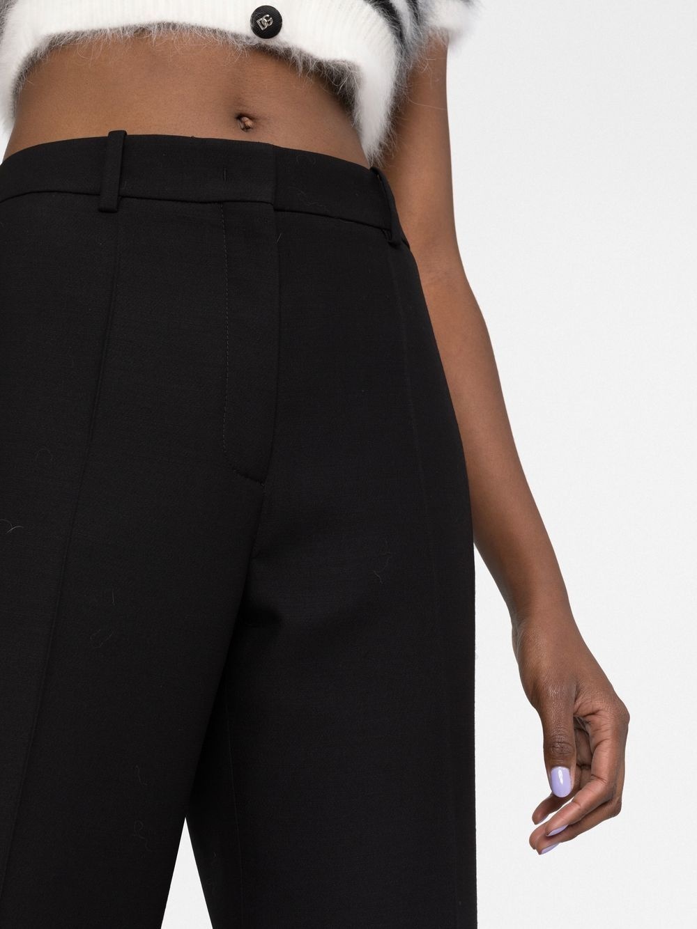 high-waisted wide-leg trousers - 3