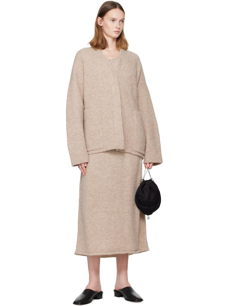 LAUREN MANOOGIAN Beige Double Face Cardigan outlook