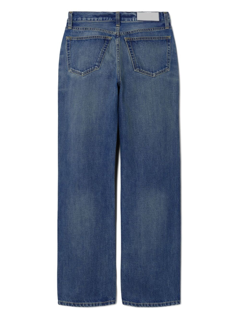 whiskered high-rise straight jeans - 6