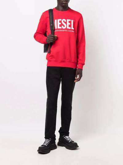 Diesel logo-print cotton sweatshirt outlook