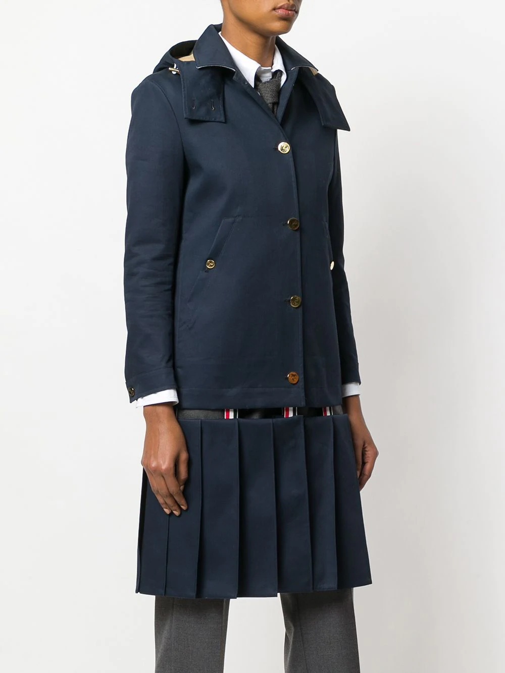 Low-Slung Pleated Mackintosh Overcoat - 3