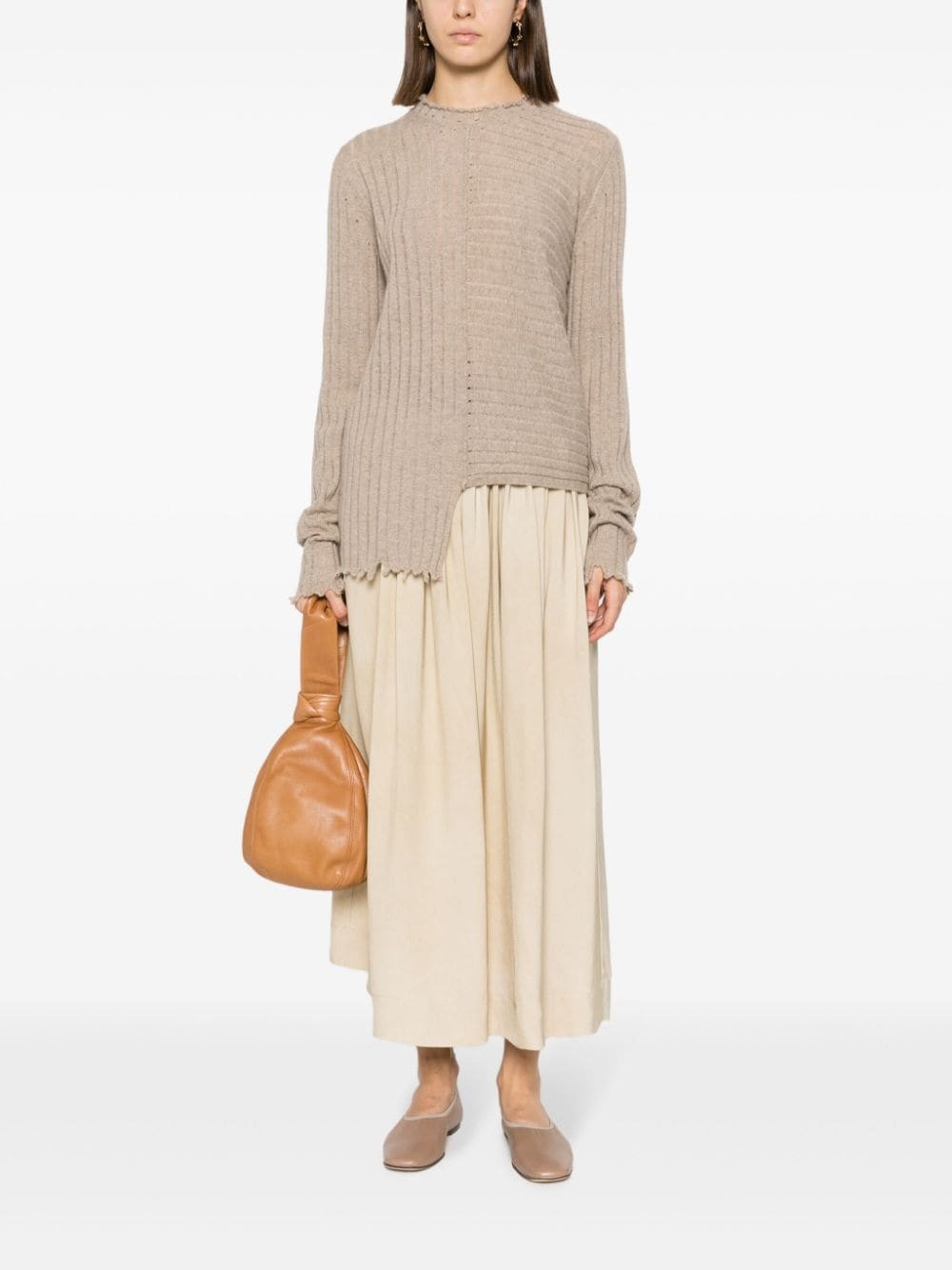 asymmetric cashmere jumper - 2