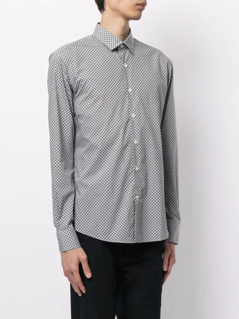 geometric print cotton shirt - 3