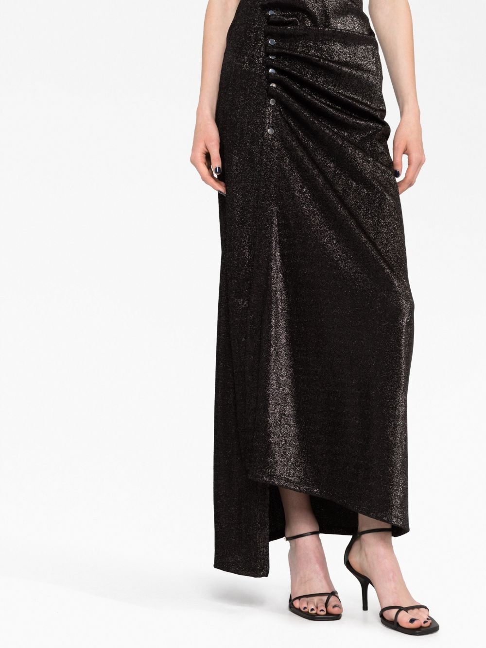 stud-detailed metallic maxi dress - 5