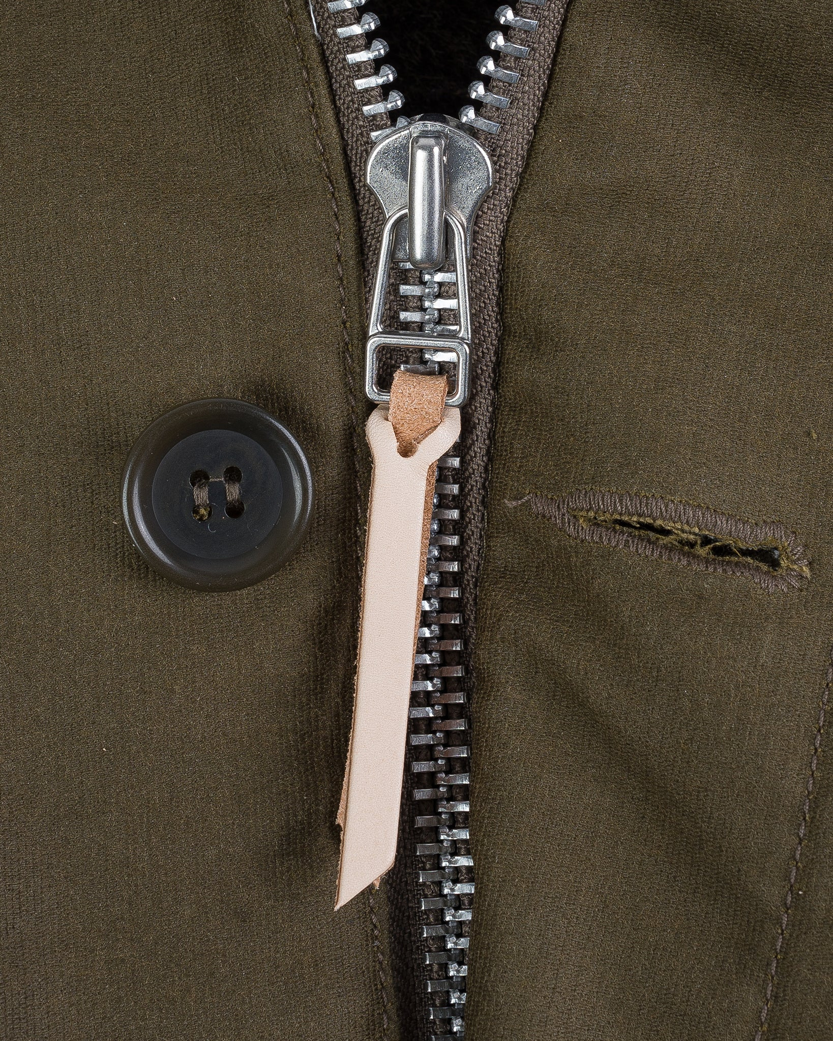 IHM-37-ODG Oiled Whipcord N1 Deck Jacket - Olive - 10