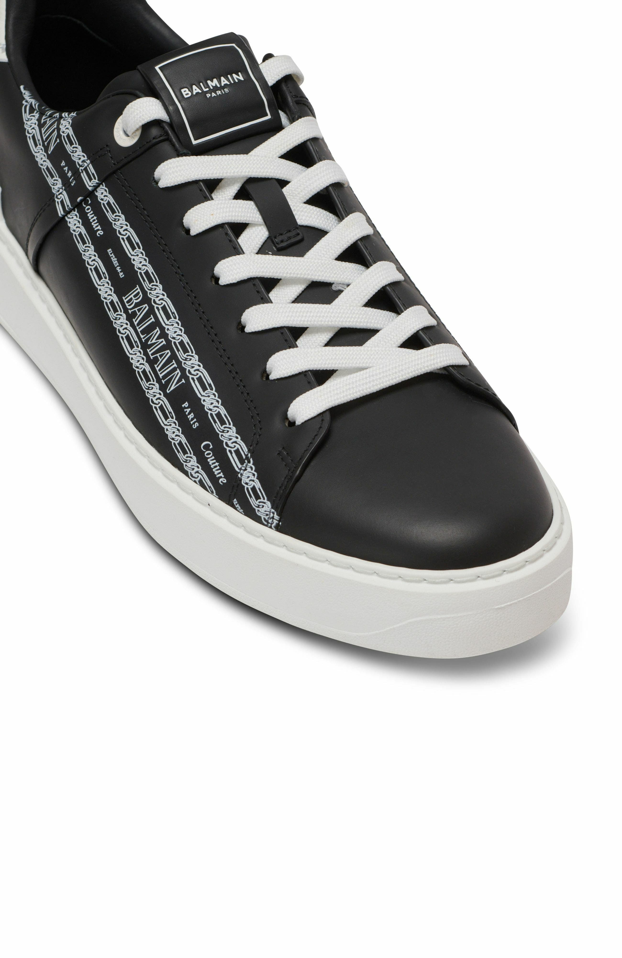 Balmain B-Court printed calfskin trainers in Black at Nordstrom - 7