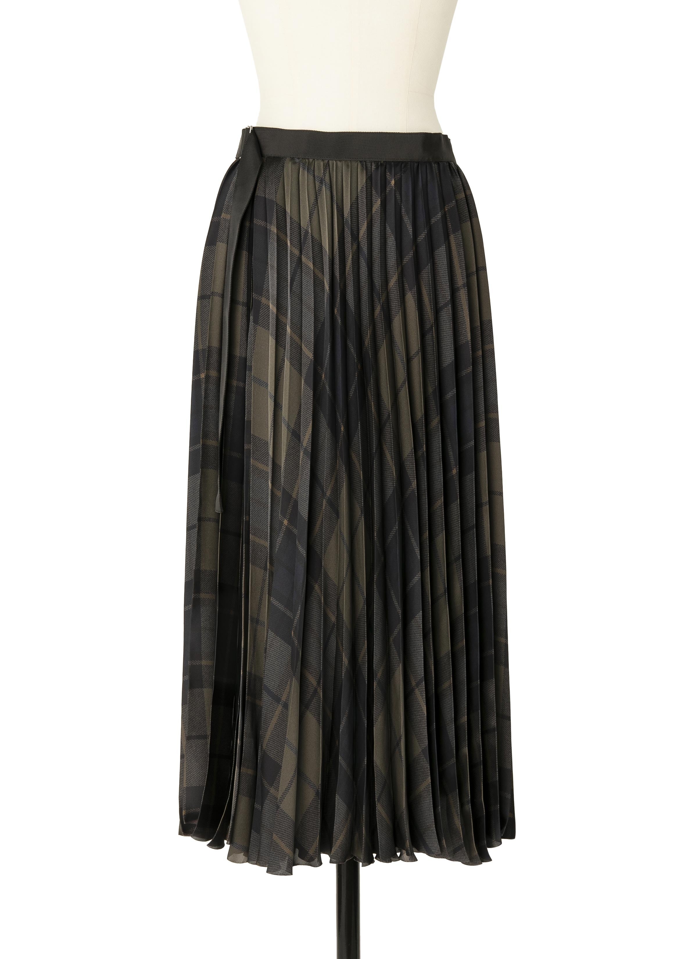 Plaid Print Skirt - 2