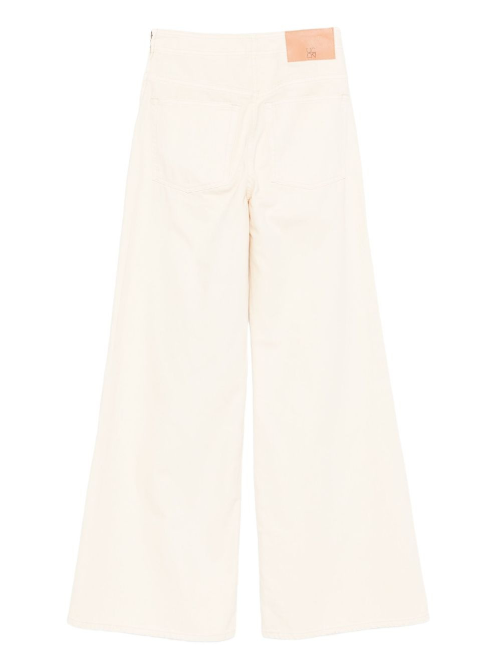 wide-leg cotton trousers - 2