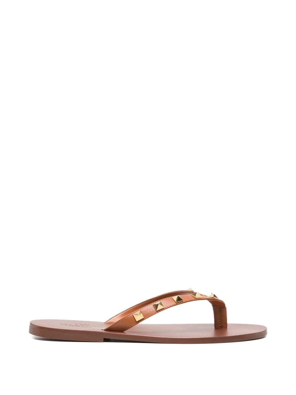 Rockstud leather thong sandals - 1