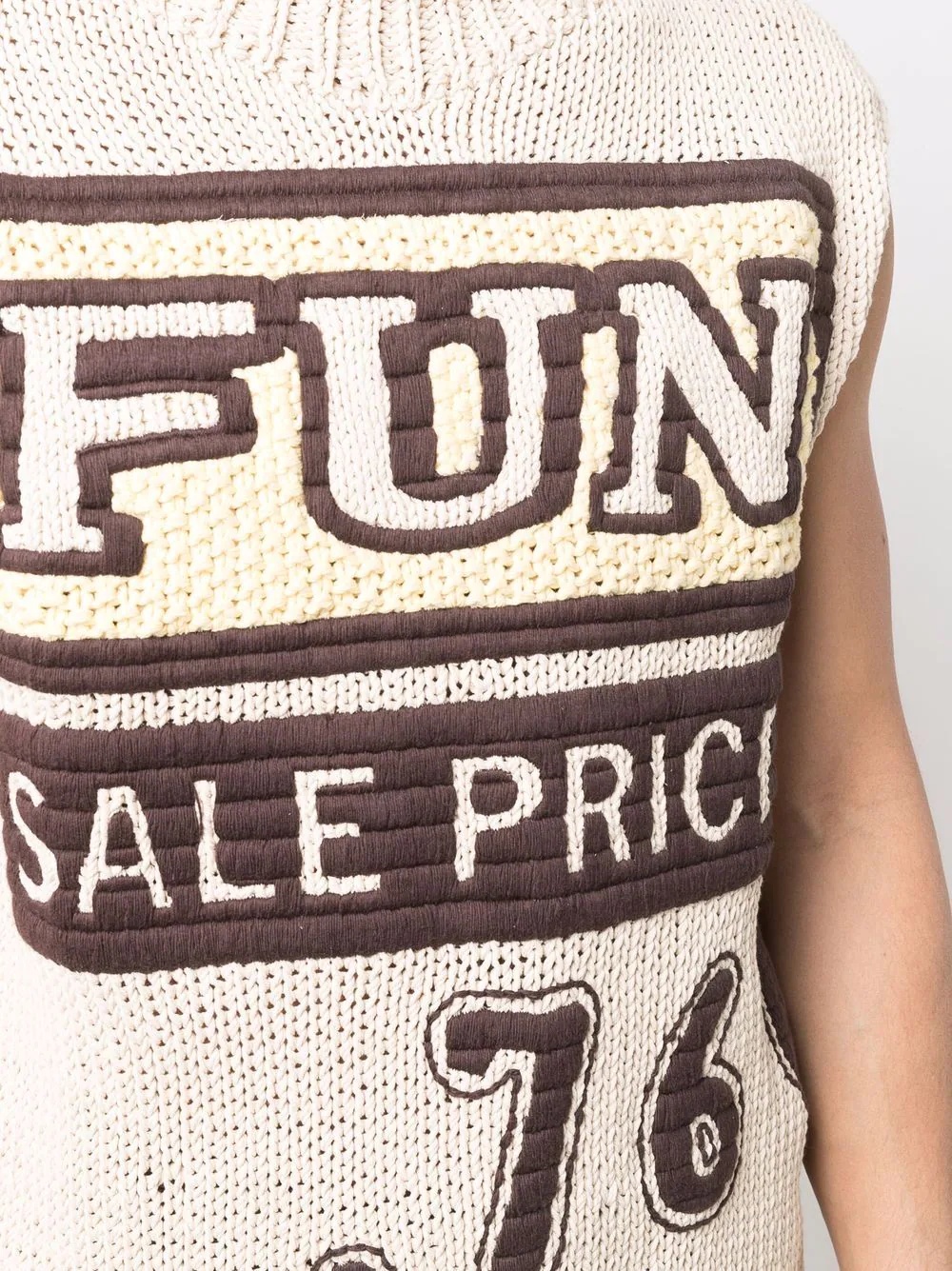 roll-neck slogan-print vest - 5