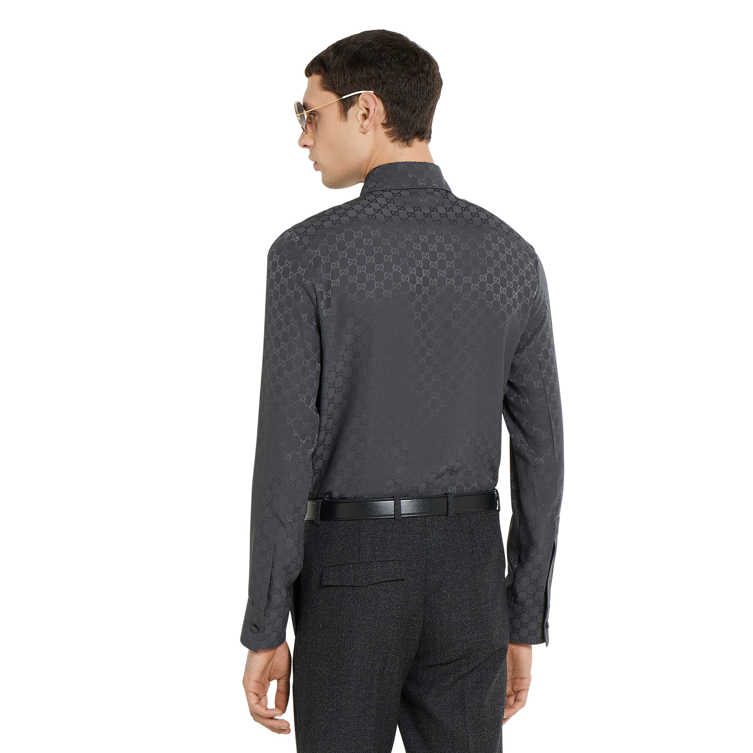 GG silk jacquard shirt - 4