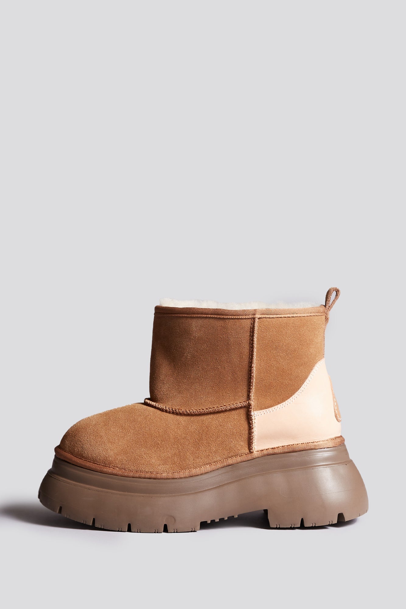 CHUNKY SHEARLING BOOT - LIGHT BROWN - R13 - 1