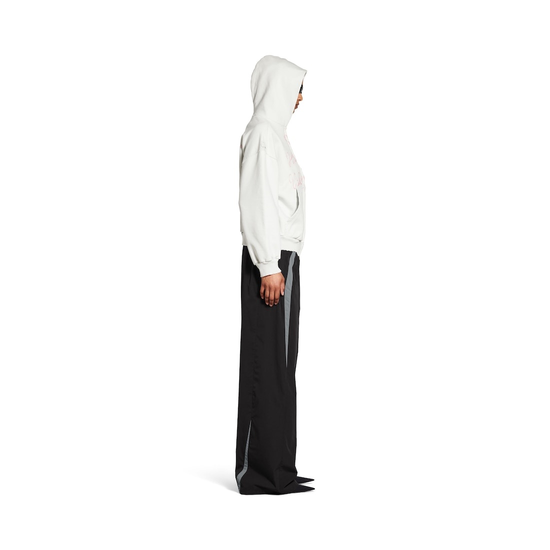 Women's Lipstick Valentines Zip-up Hoodie Regular Fit  in White - 3