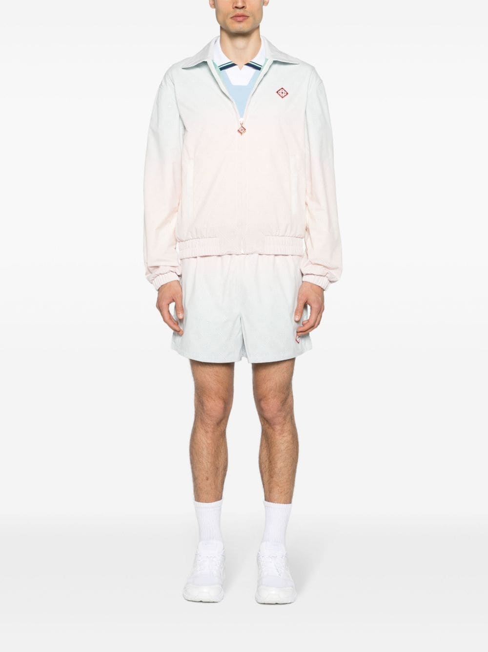perforated-monogram gradient jacket - 2