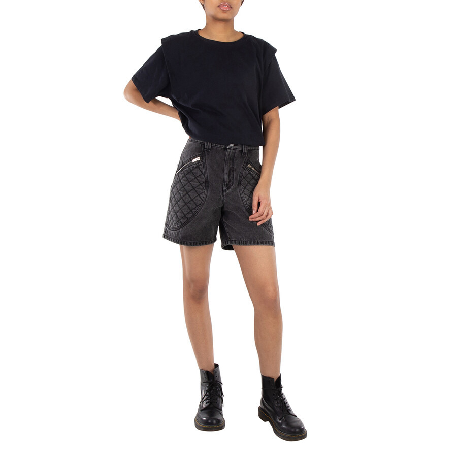 Isabel Marant Ladies Dark Grey Candice Denim Shorts - 2