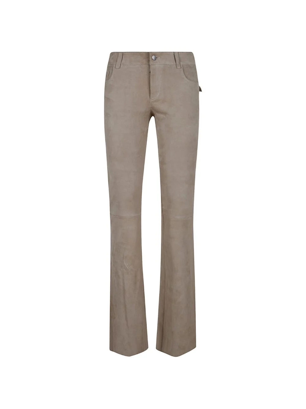suede flared trousers - 1