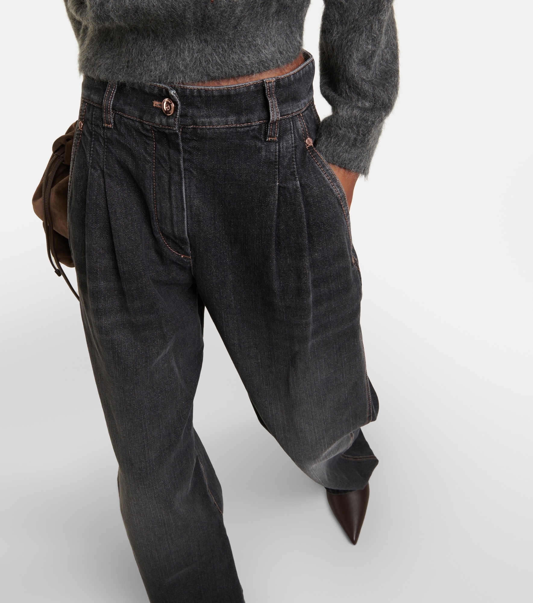 High-rise wide-leg jeans - 4