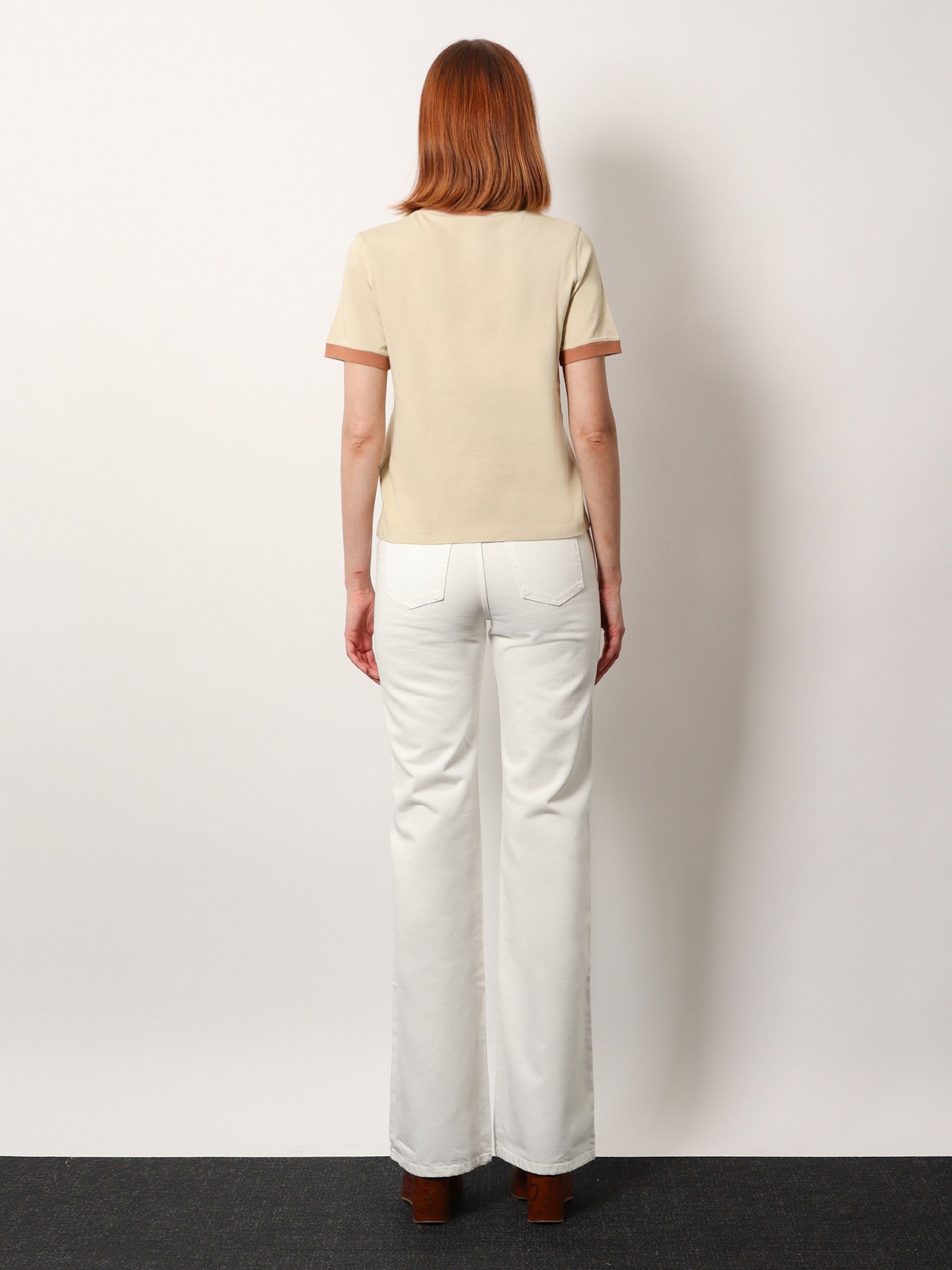 CHLOE' - Chloe' Cotton T-Shirt With Contrasting Profiles - 3