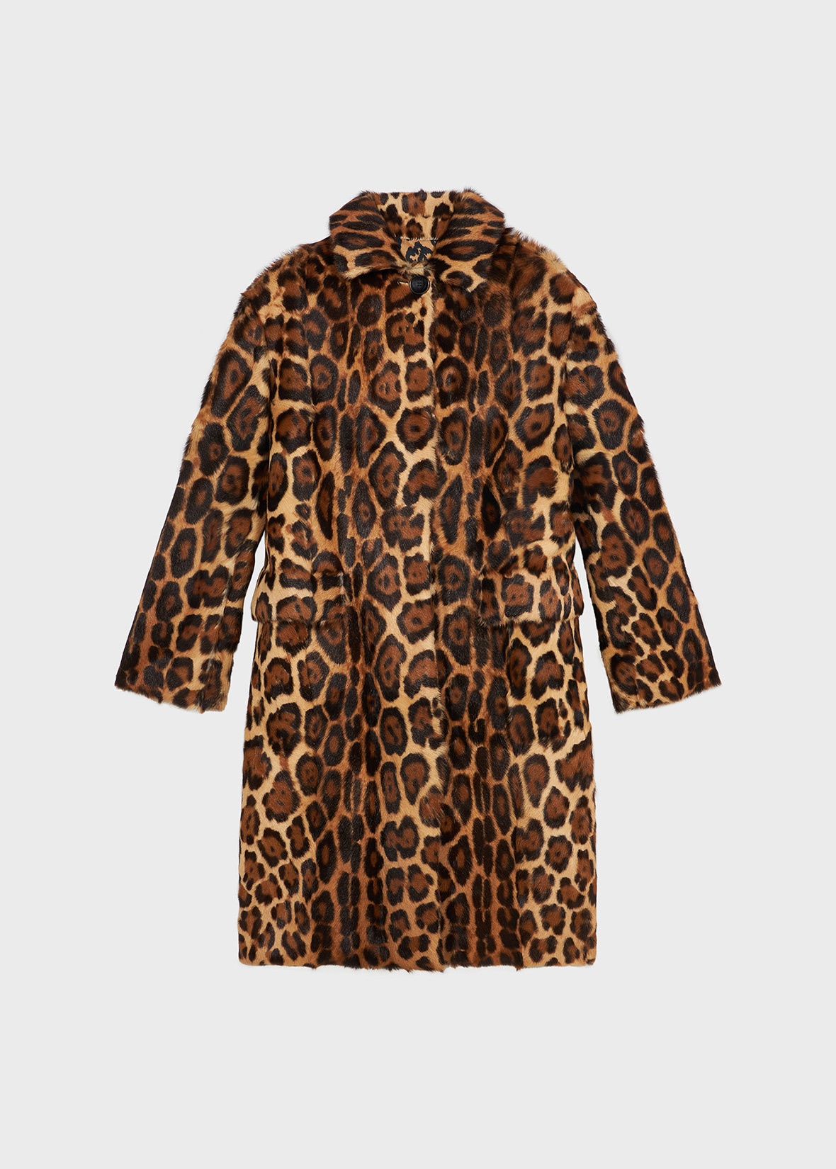ANIMALIER PRINT FUR COAT - 1