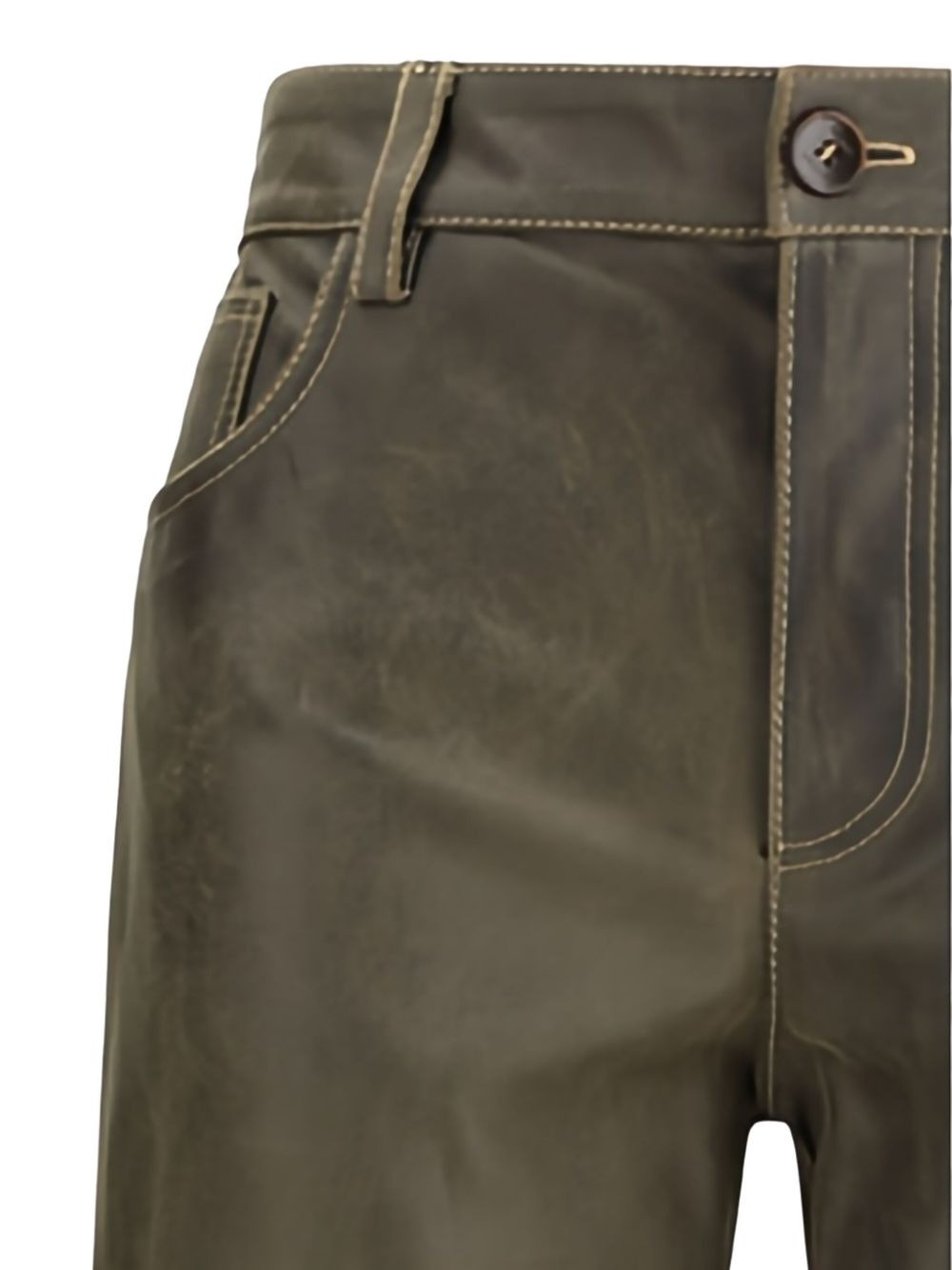 flared leather trousers - 5