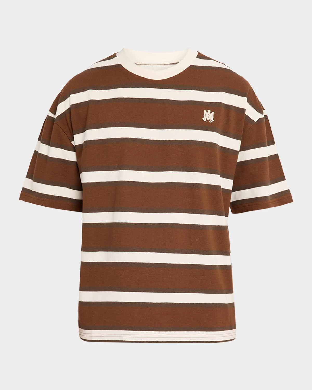 Men's Striped Oversized Polo Shirt - 1