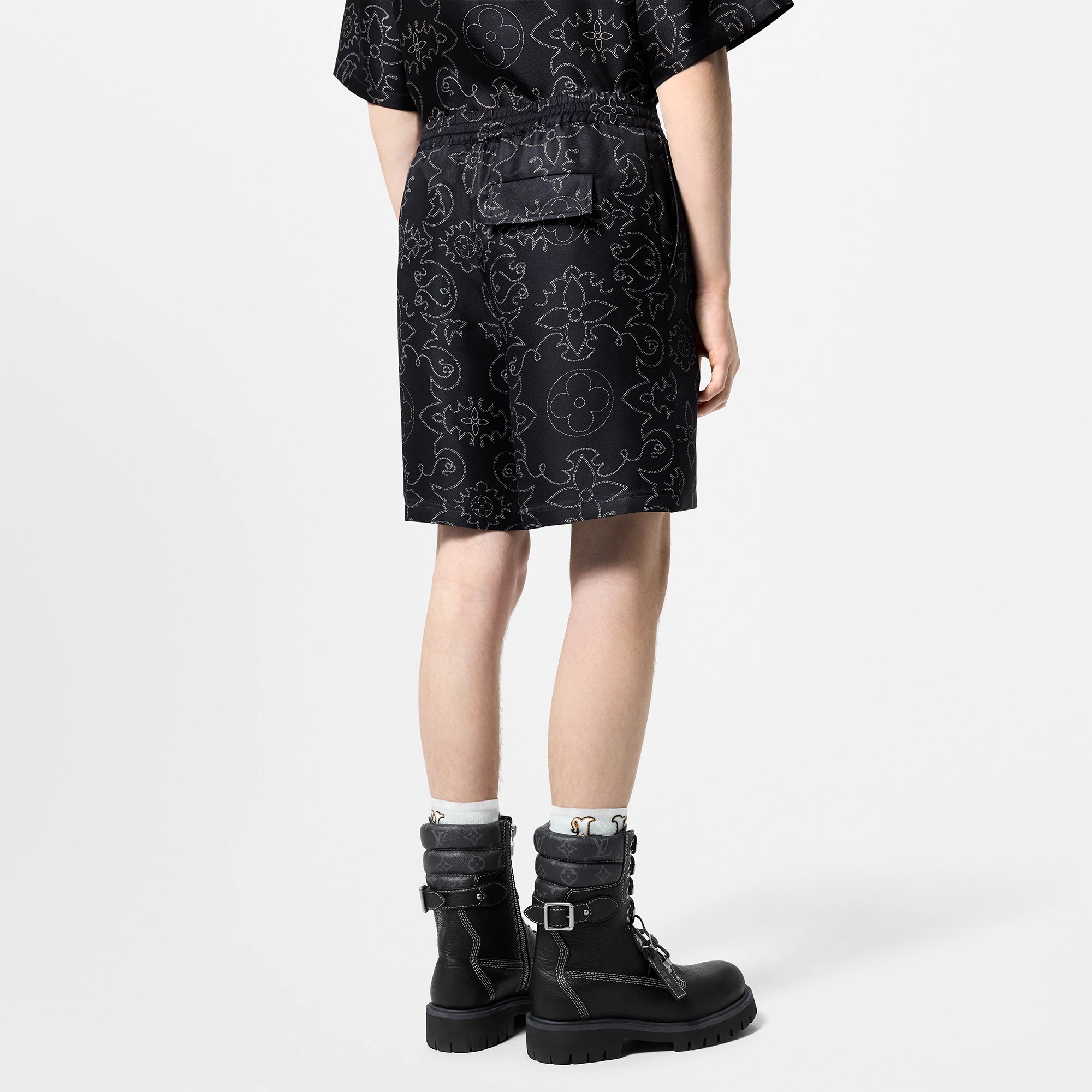 Printed Silk Shorts - 5