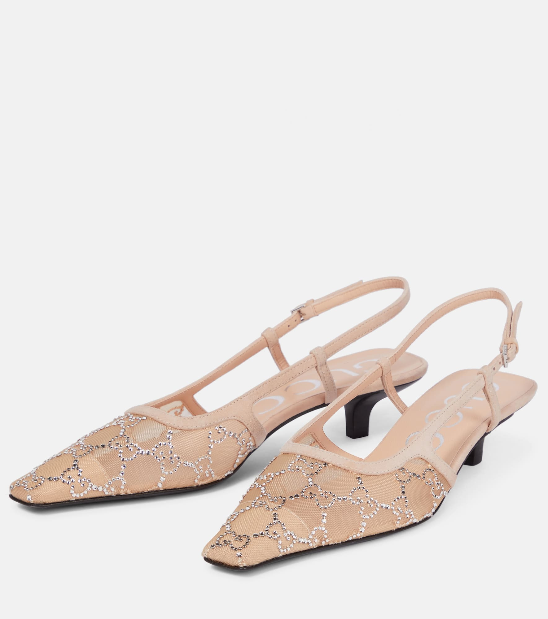 GG embellished slingback pumps - 5