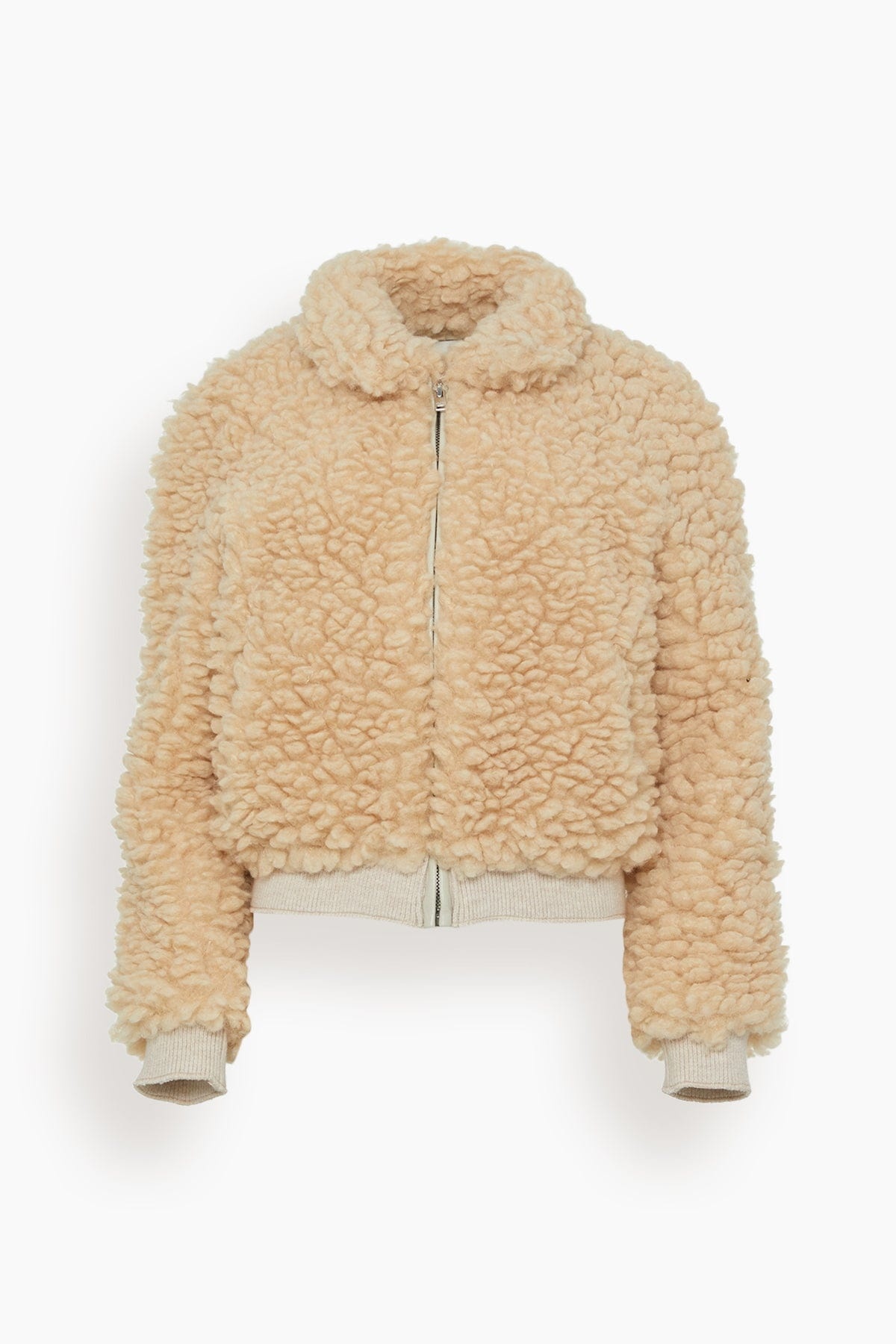 Salvia Curly Coat in Beige - 1