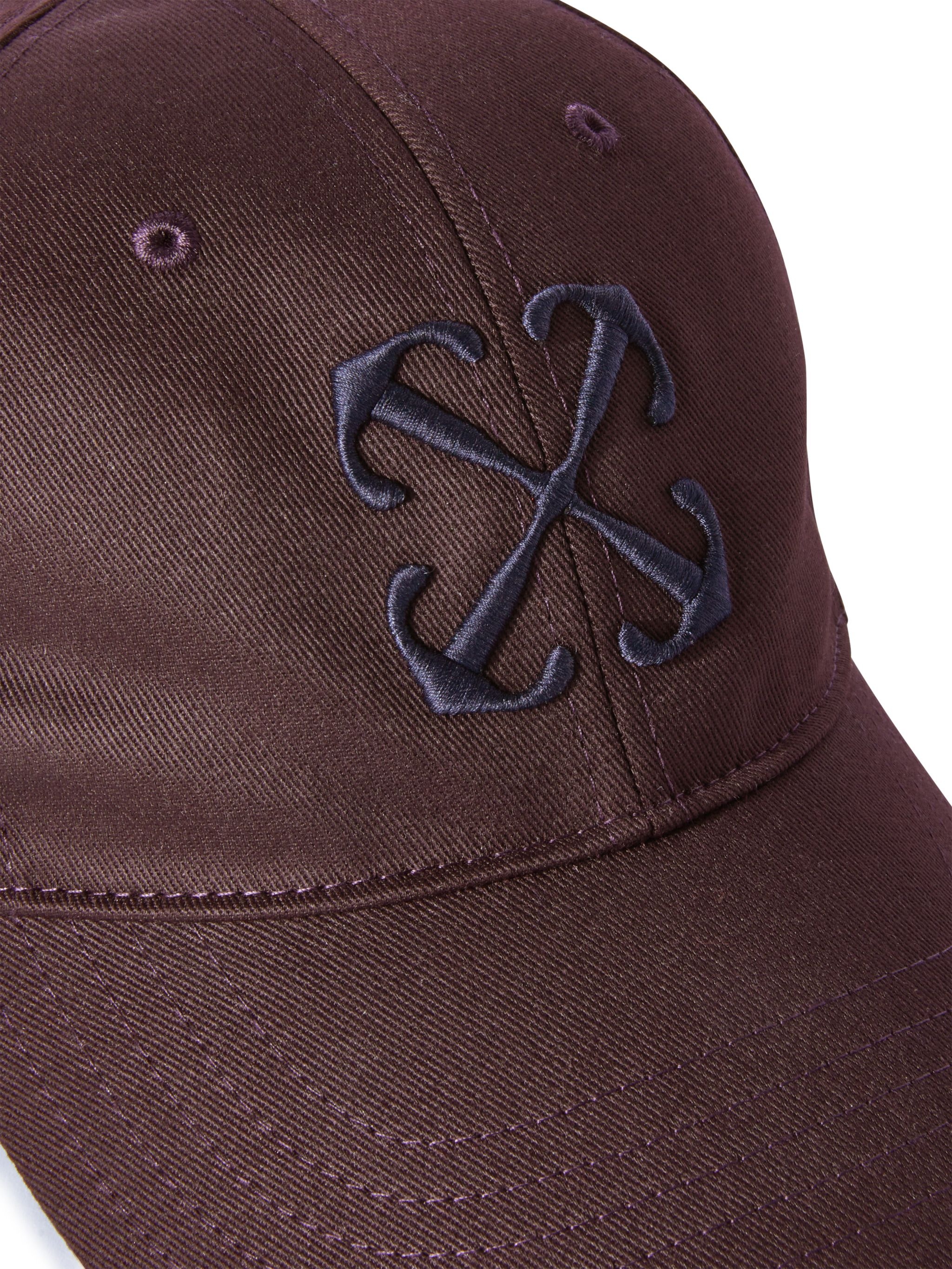 Drill Embr Arrow Baseball Cap Burgundy - 3