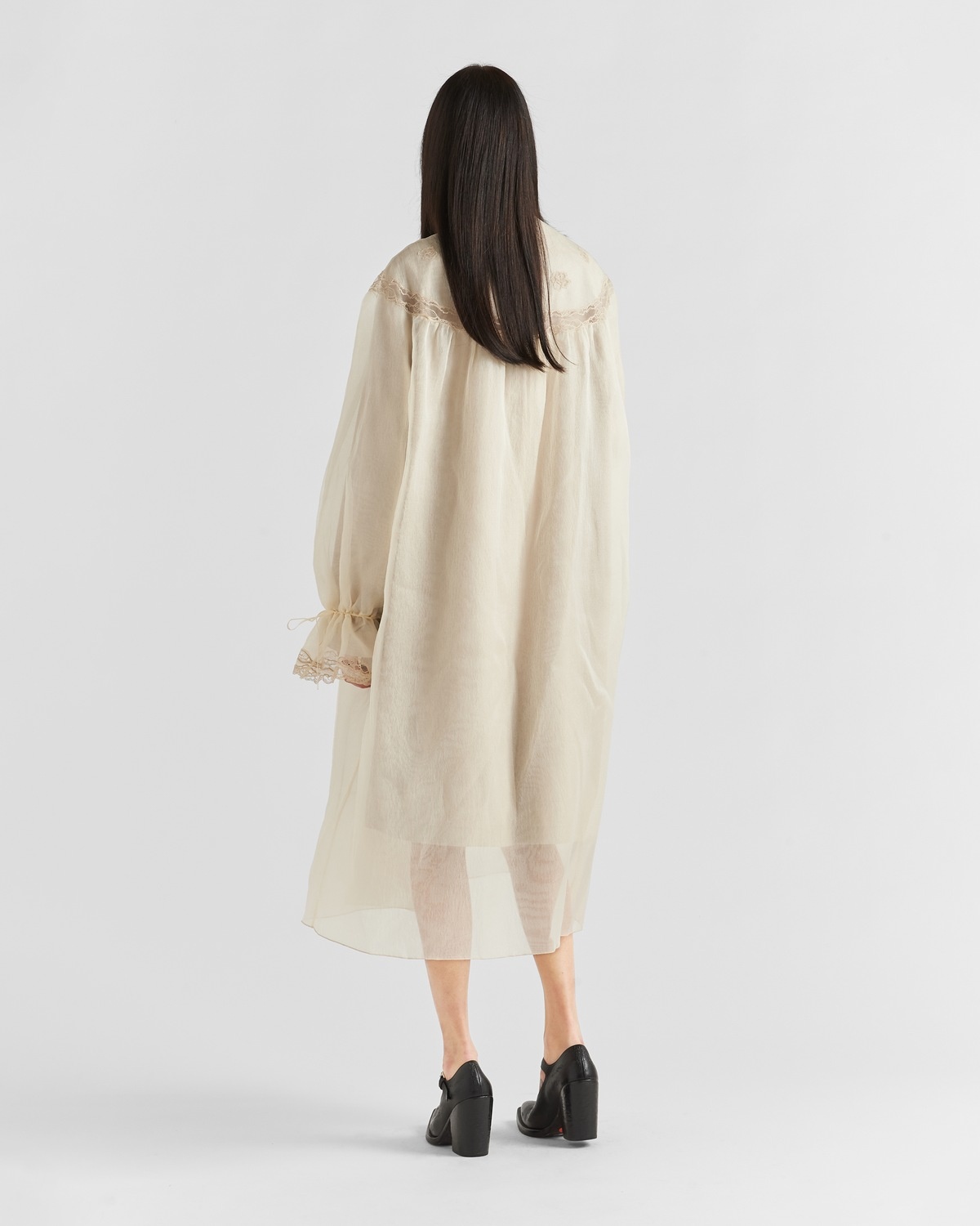 Prada oversize Panama cotton coat - Neutrals