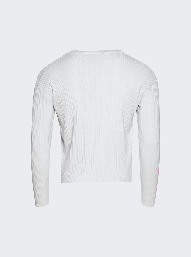 Paly Hustlr Ribbed Long Sleeve Tee White outlook