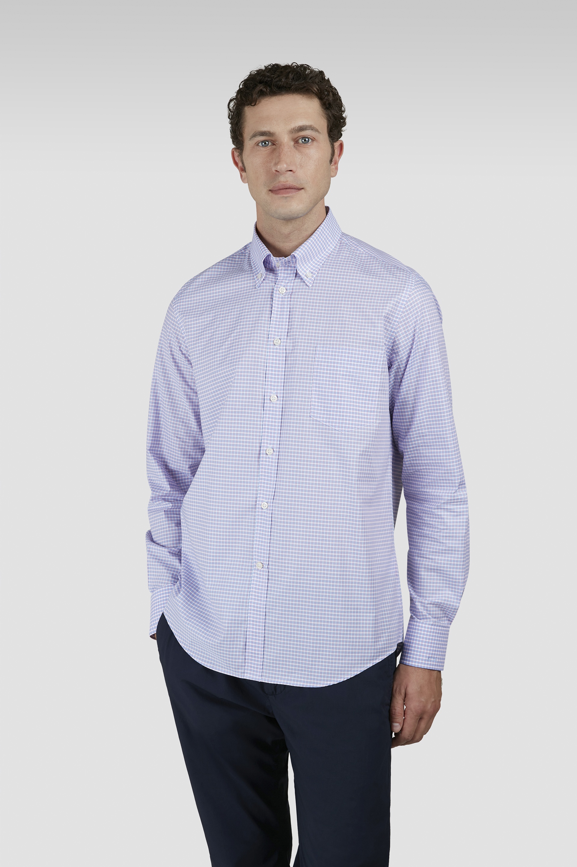 COTTON SHIRT WITH CHECK PATTERN - 6