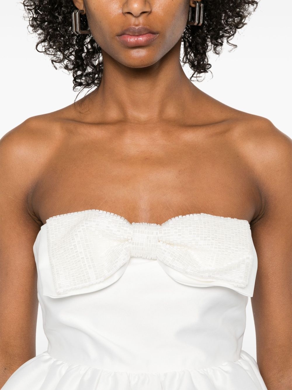 taffeta bandeau mini dress - 5