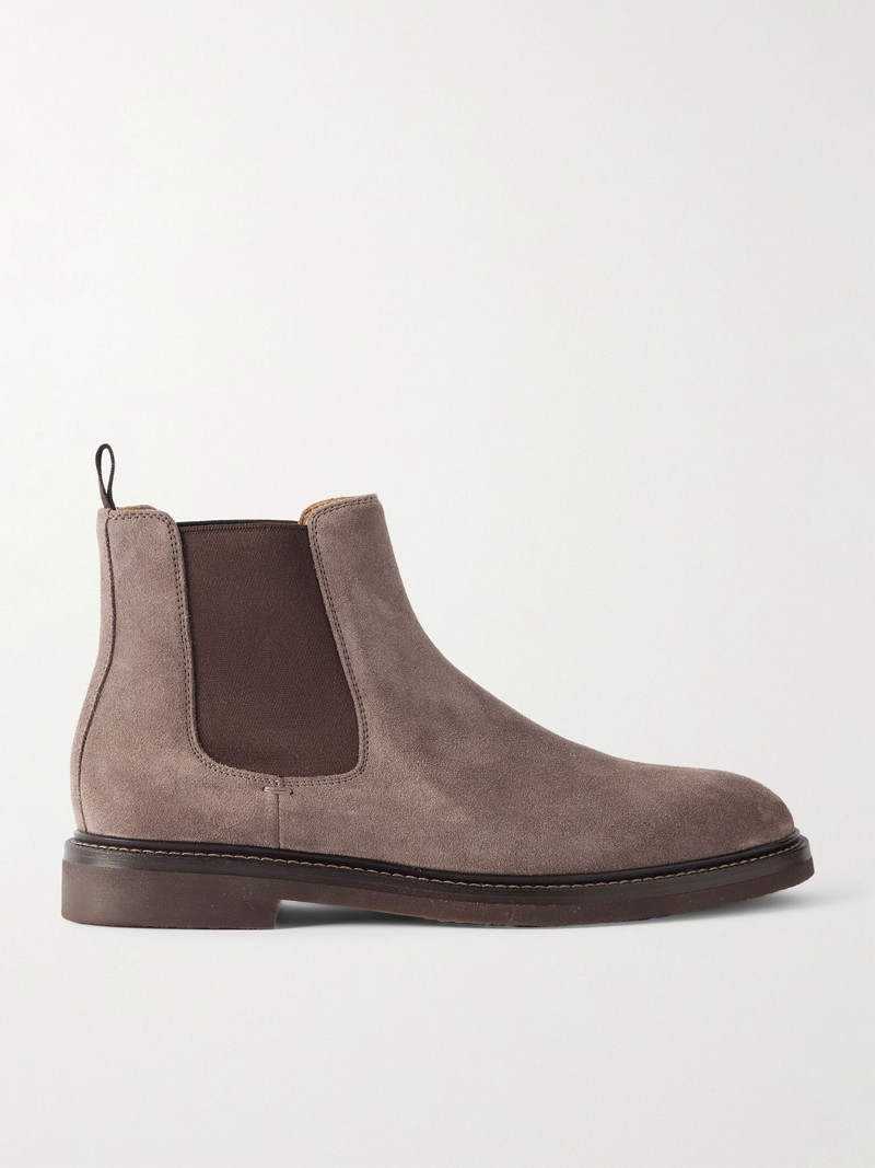 Suede Chelsea Boots Taupe 1
