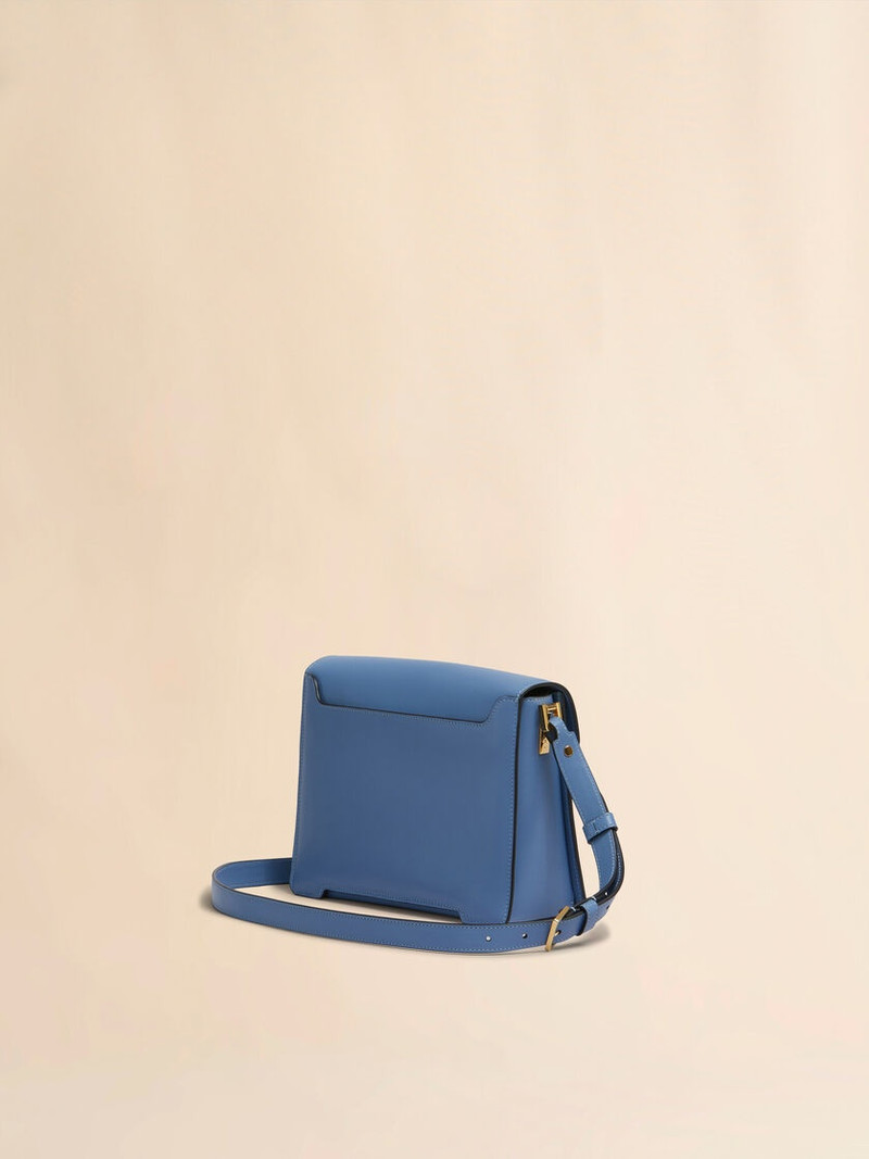 Marni BLUE LEATHER TRUNKAROO MEDIUM SHOULDER BAG outlook