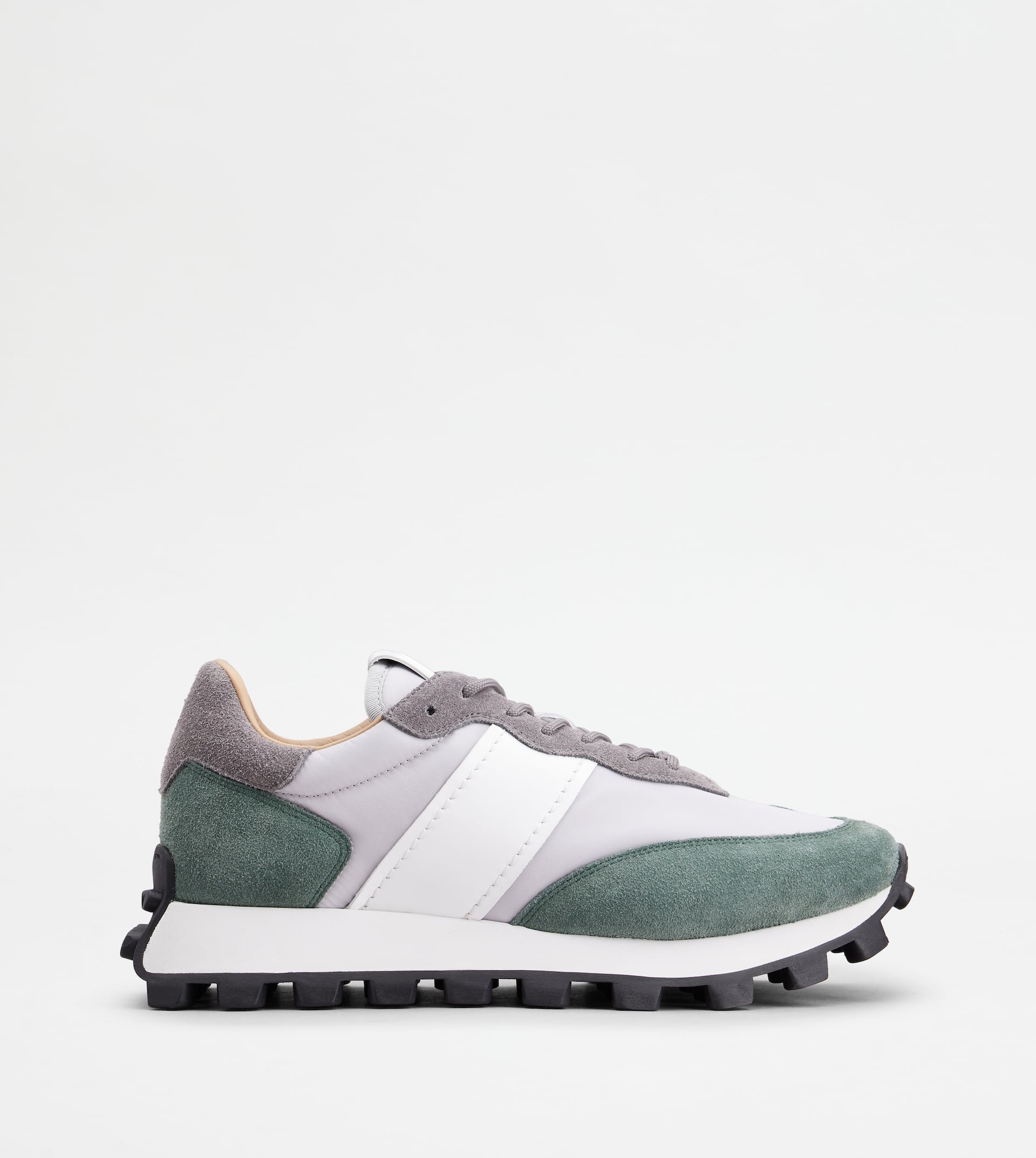 SNEAKERS TOD’S 1T IN SUEDE AND FABRIC - GREEN, GREY, WHITE - 1