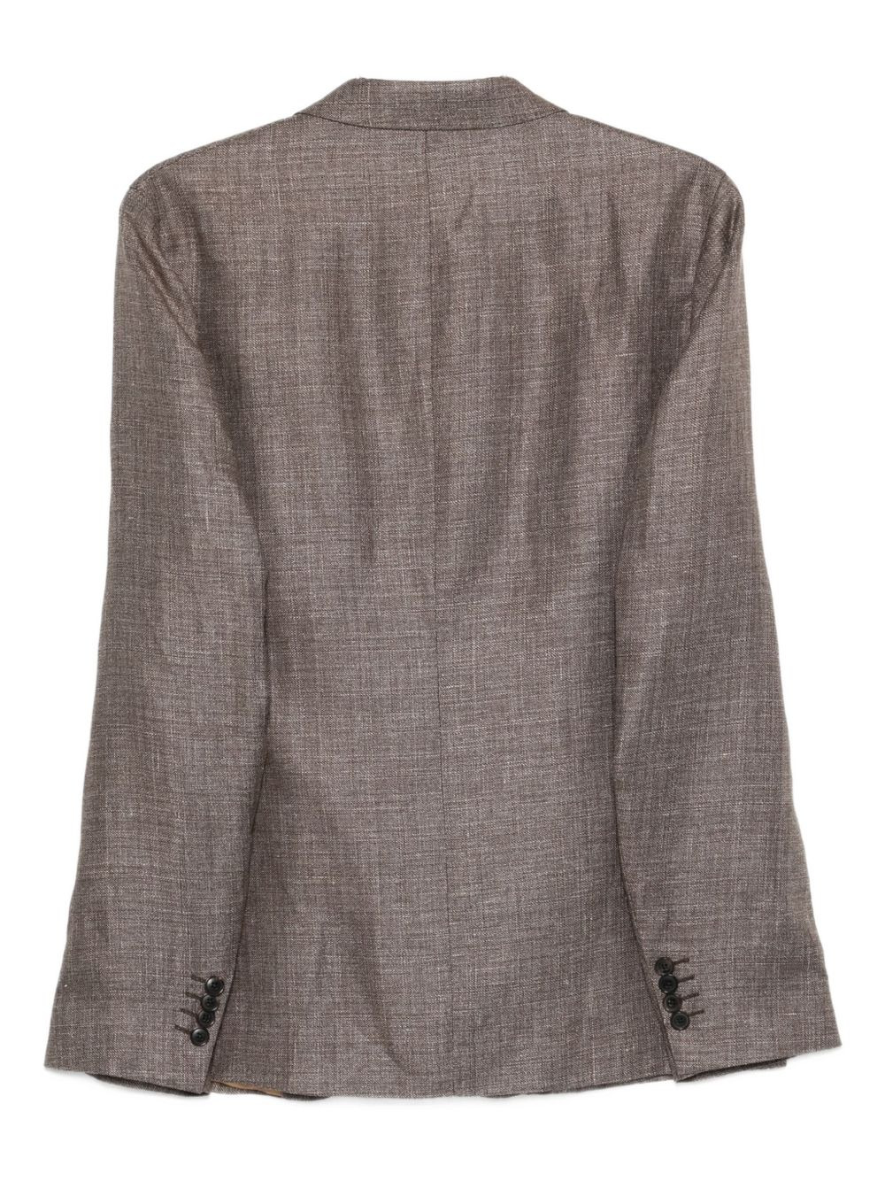 textured single-breasted blazer - 2