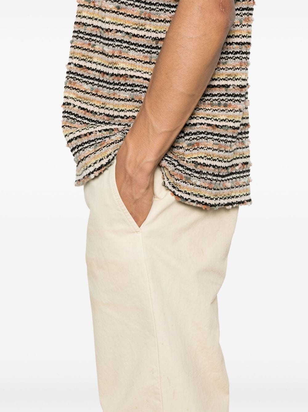 canvas straight-leg trousers - 5