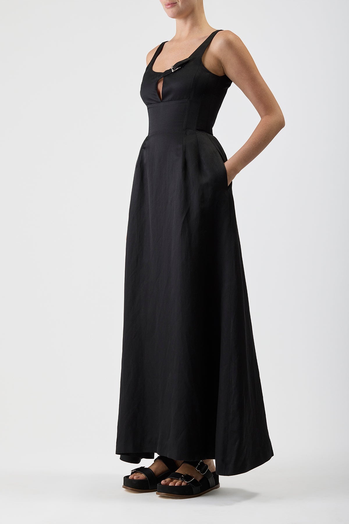 Sven Dress in Silk Linen - 3