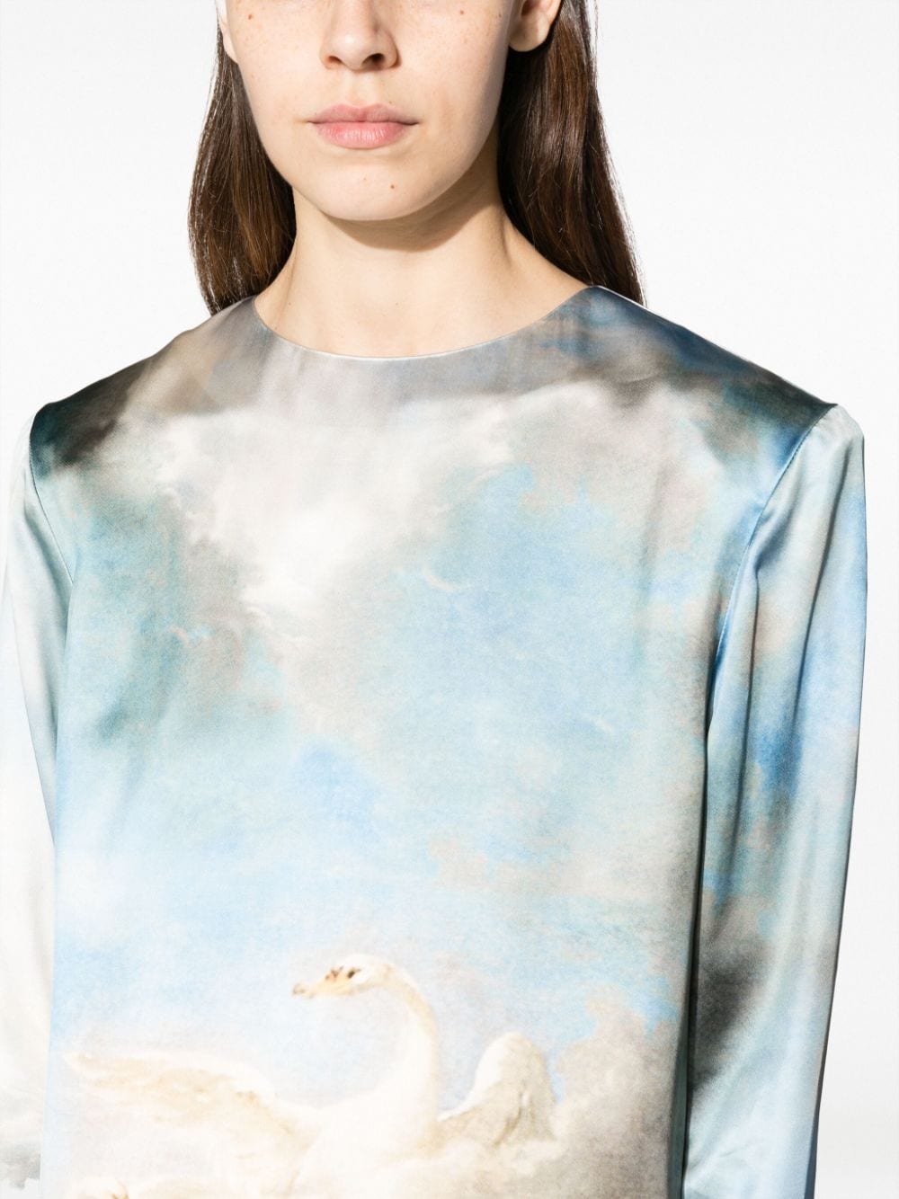 graphic-print mid-length dress - 5