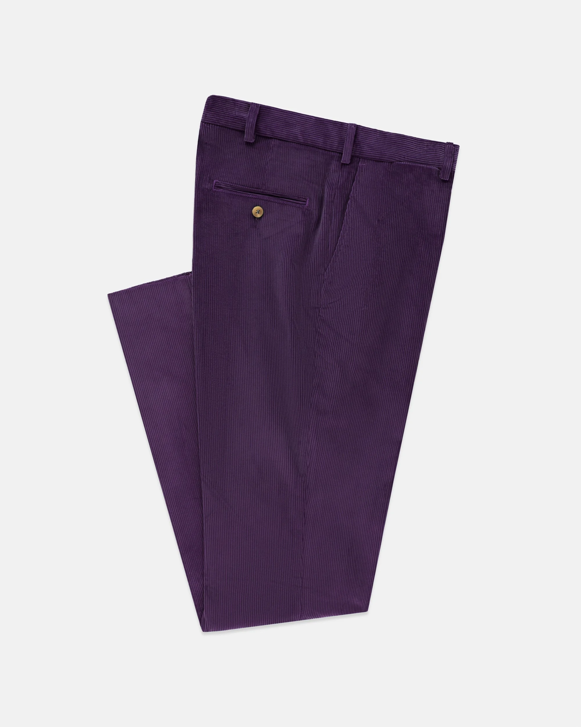 MADE-IN-USA PURPLE WIDE WALE CORDUROY PANT - 1