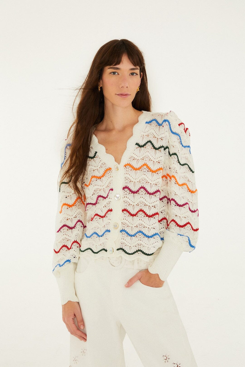 Colorful Stripes Knit Cardigan 1