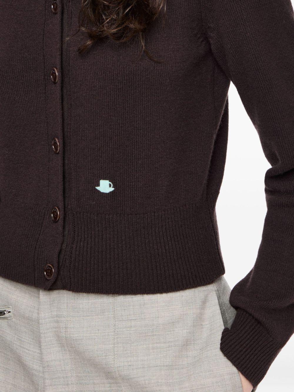 embroidered cardigan - 5